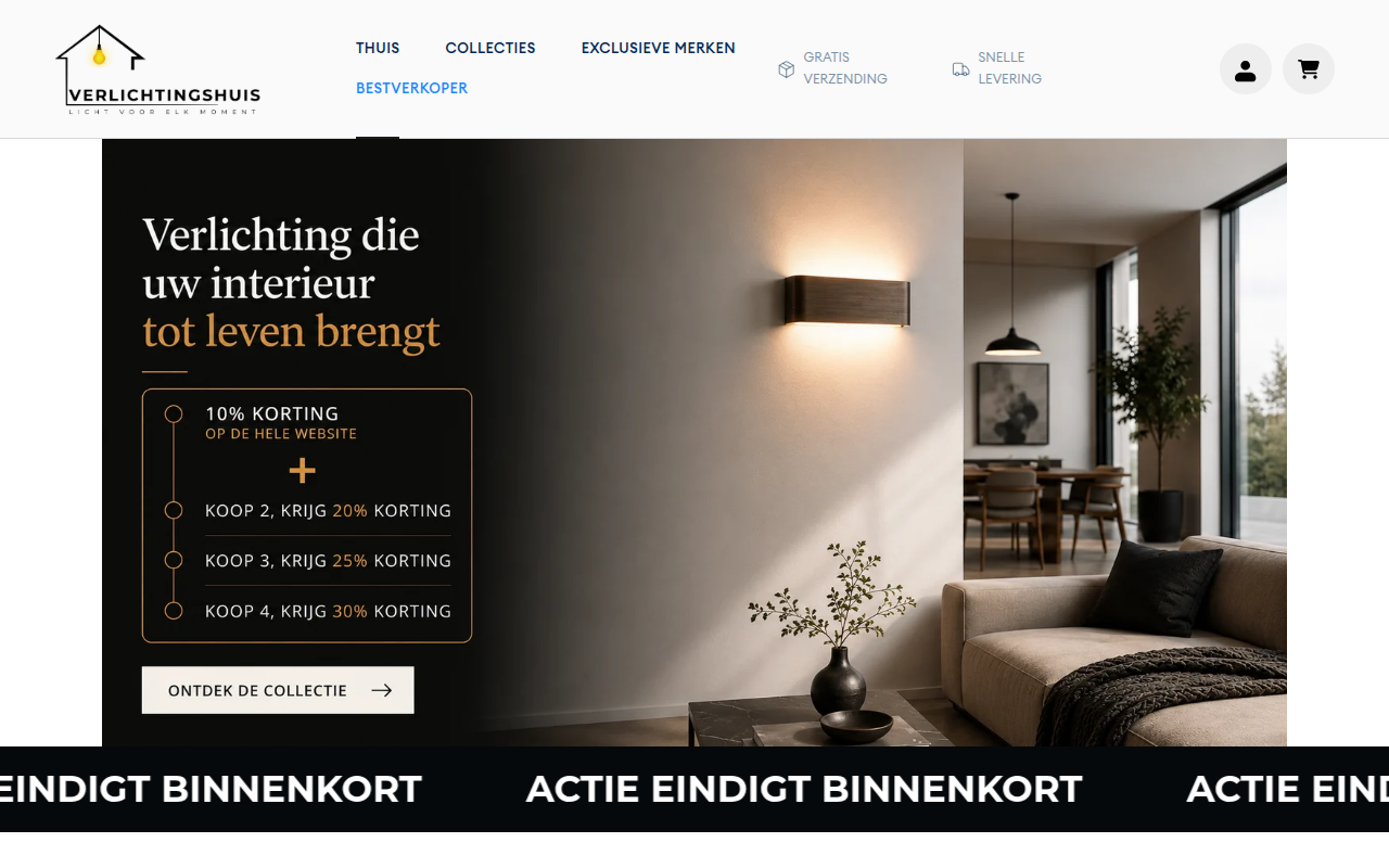 Screenshot van verlichtingshuis.nl