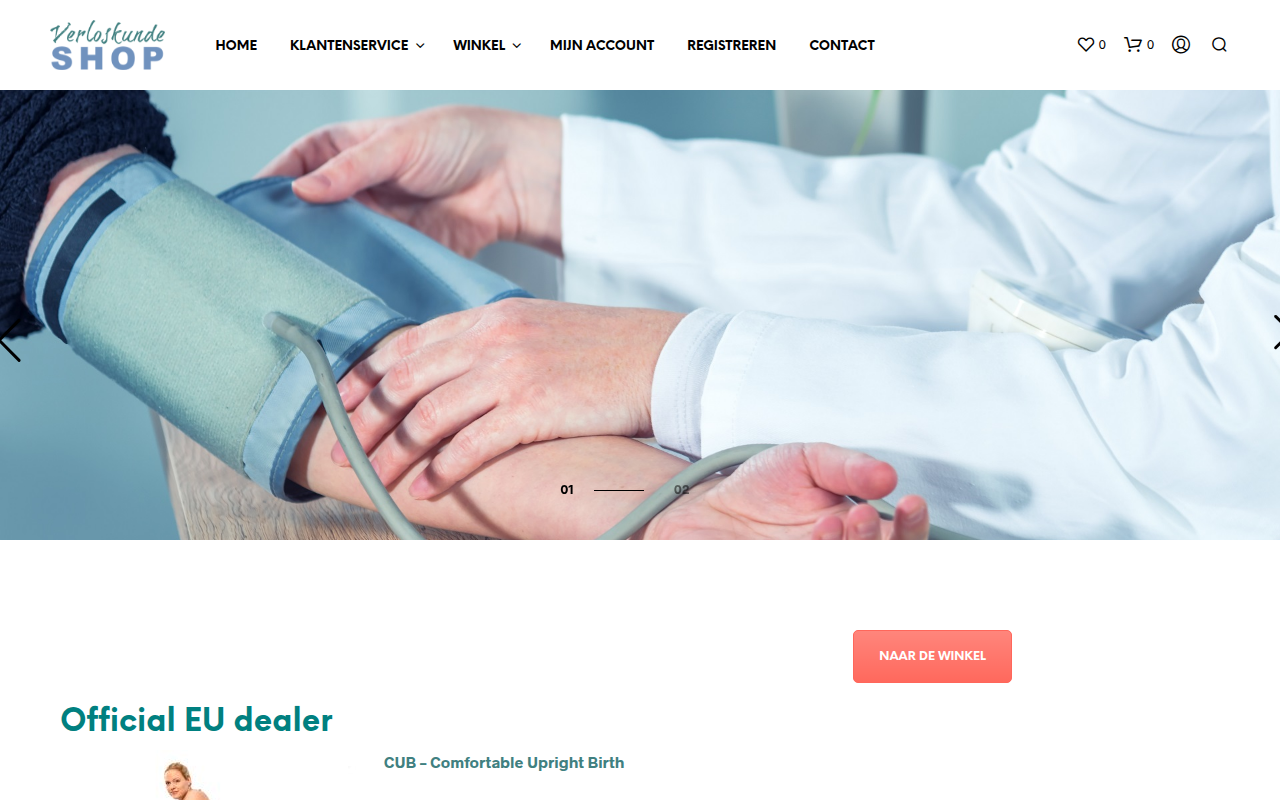 Screenshot van verloskundeshop.nl