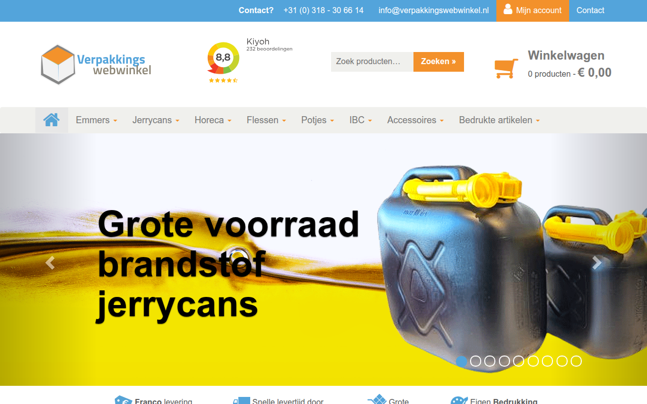 Screenshot van verpakkingswebwinkel.nl