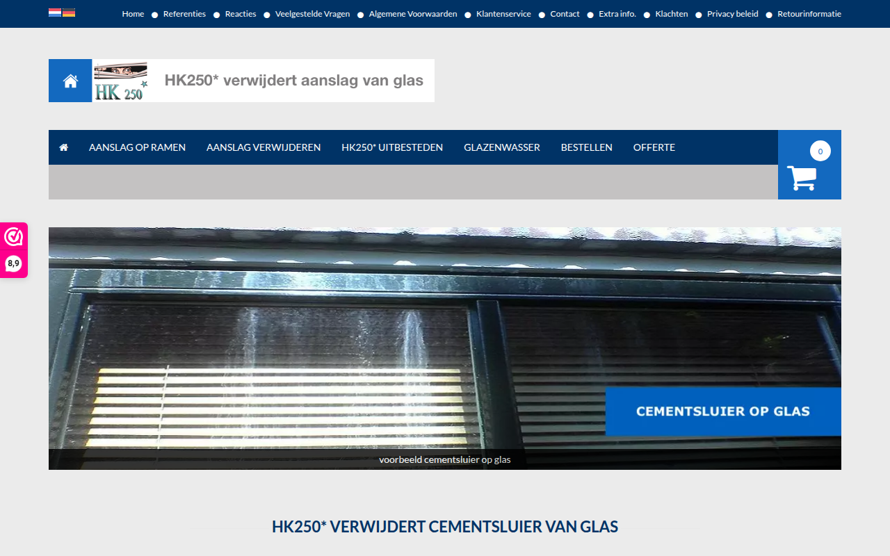 Screenshot van verweerde-ramen.nl