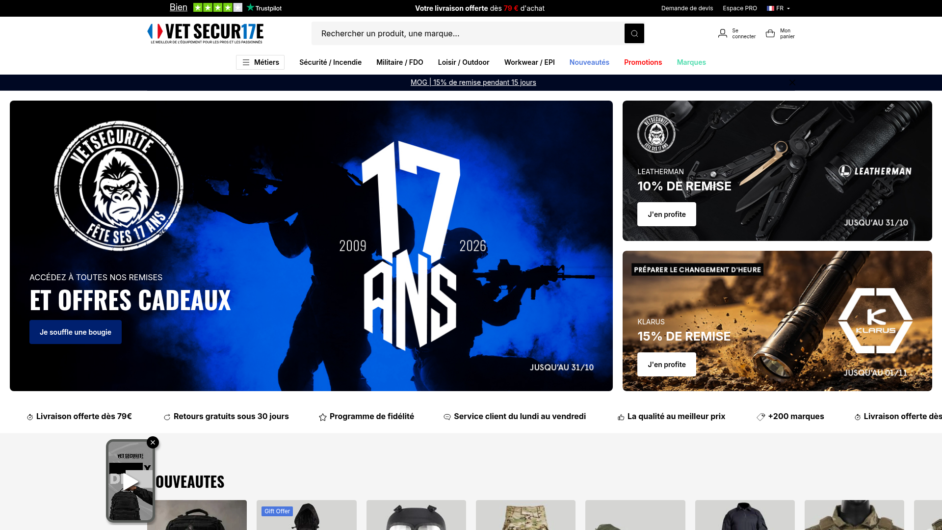 Screenshot van vetsecurite.com