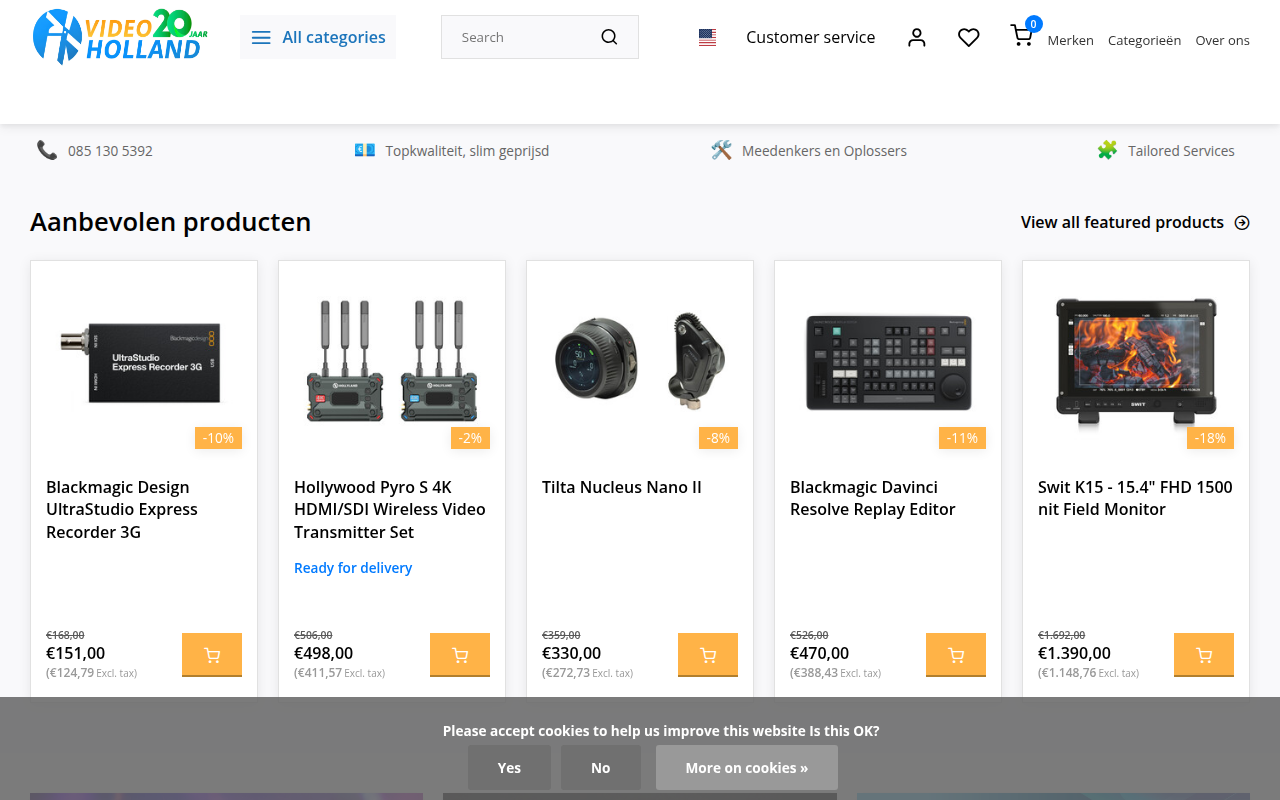 Screenshot van videoholland.nl