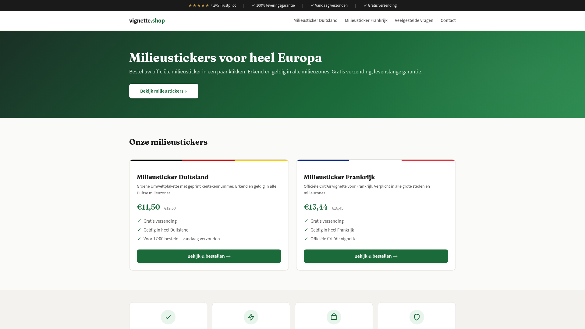 Screenshot van vignette.shop