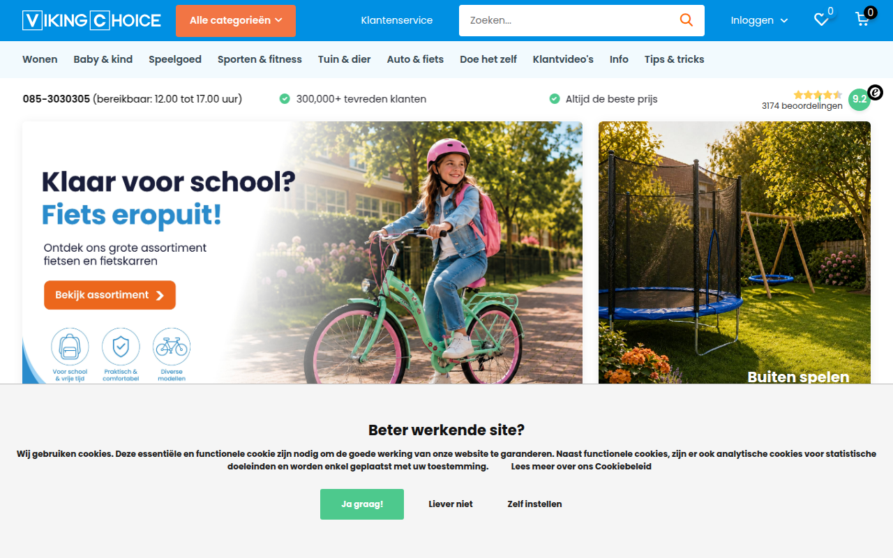Screenshot van vikingchoice.nl