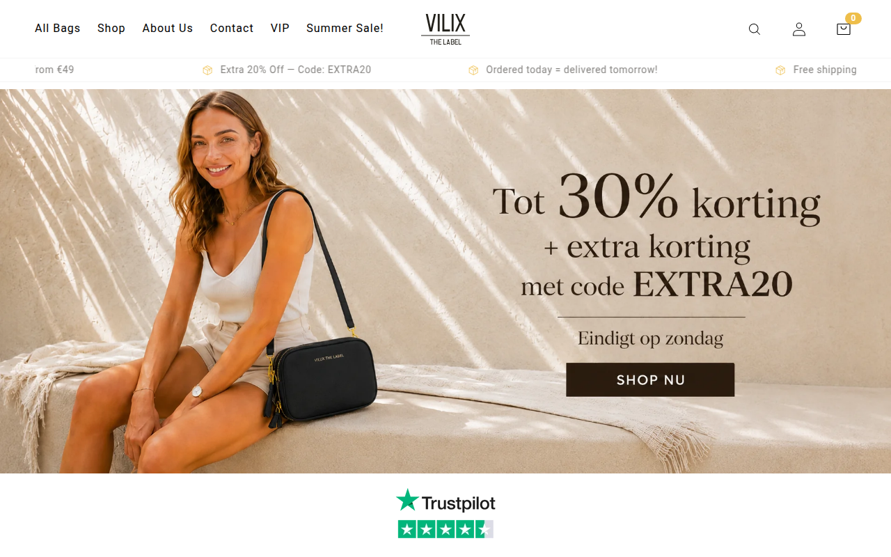 Screenshot van vilix.nl