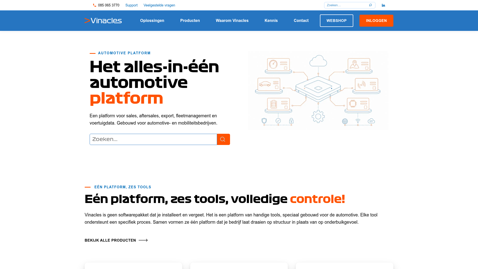 Screenshot van vinacles.com