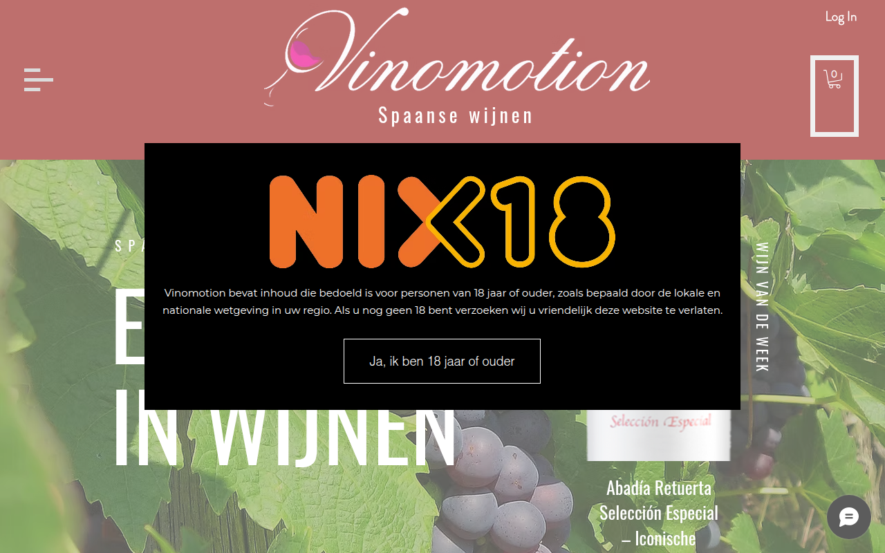 Screenshot van vinomotion.nl