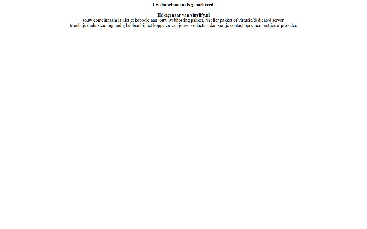 Screenshot van vinylify.nl