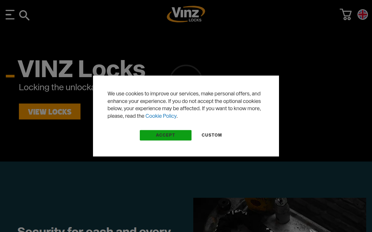 Screenshot van vinzlocks.com