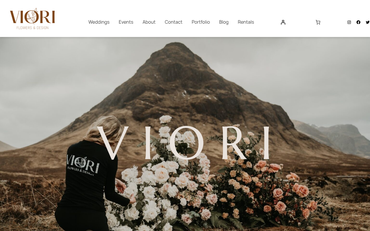 Screenshot van viori.eu