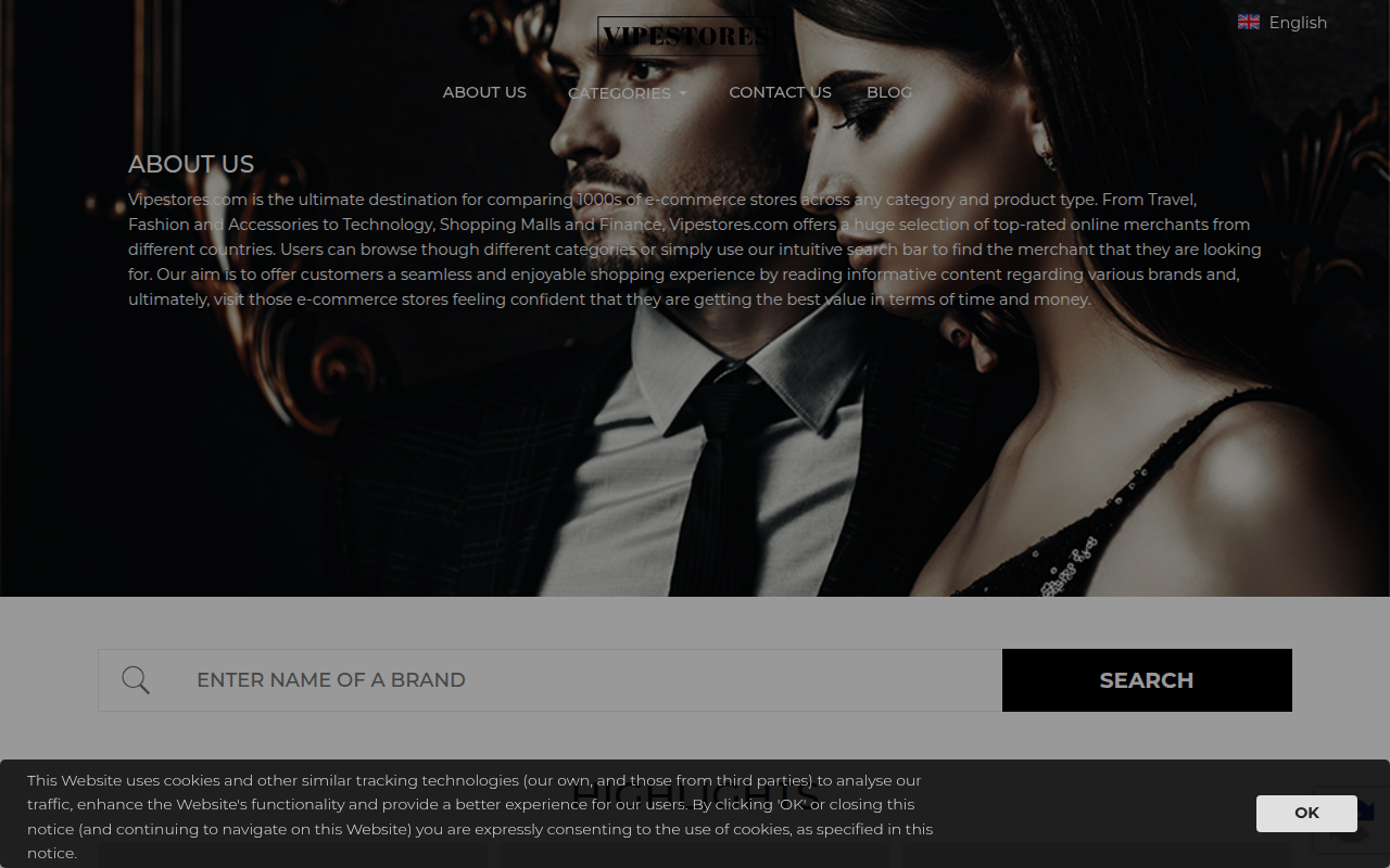 Screenshot van vipestores.com
