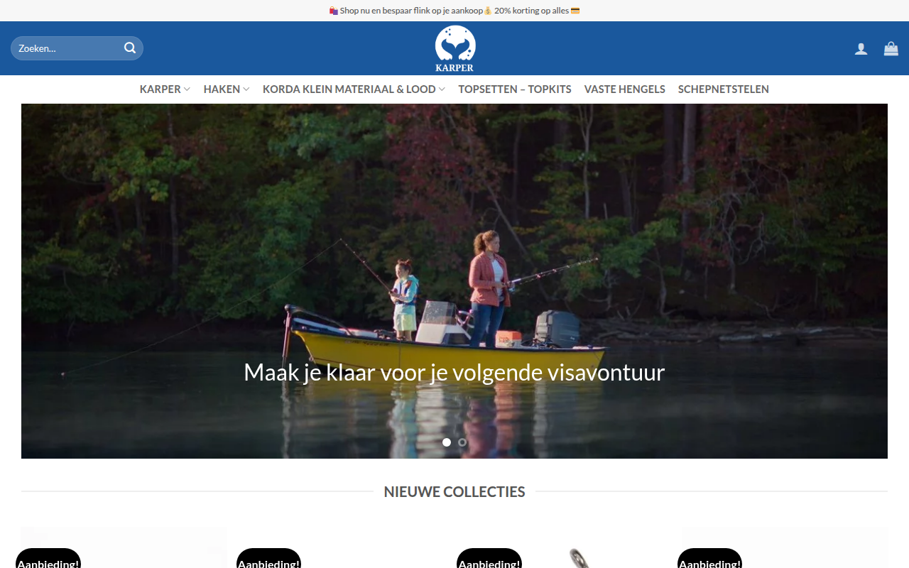 Screenshot van vishaak-nl.com
