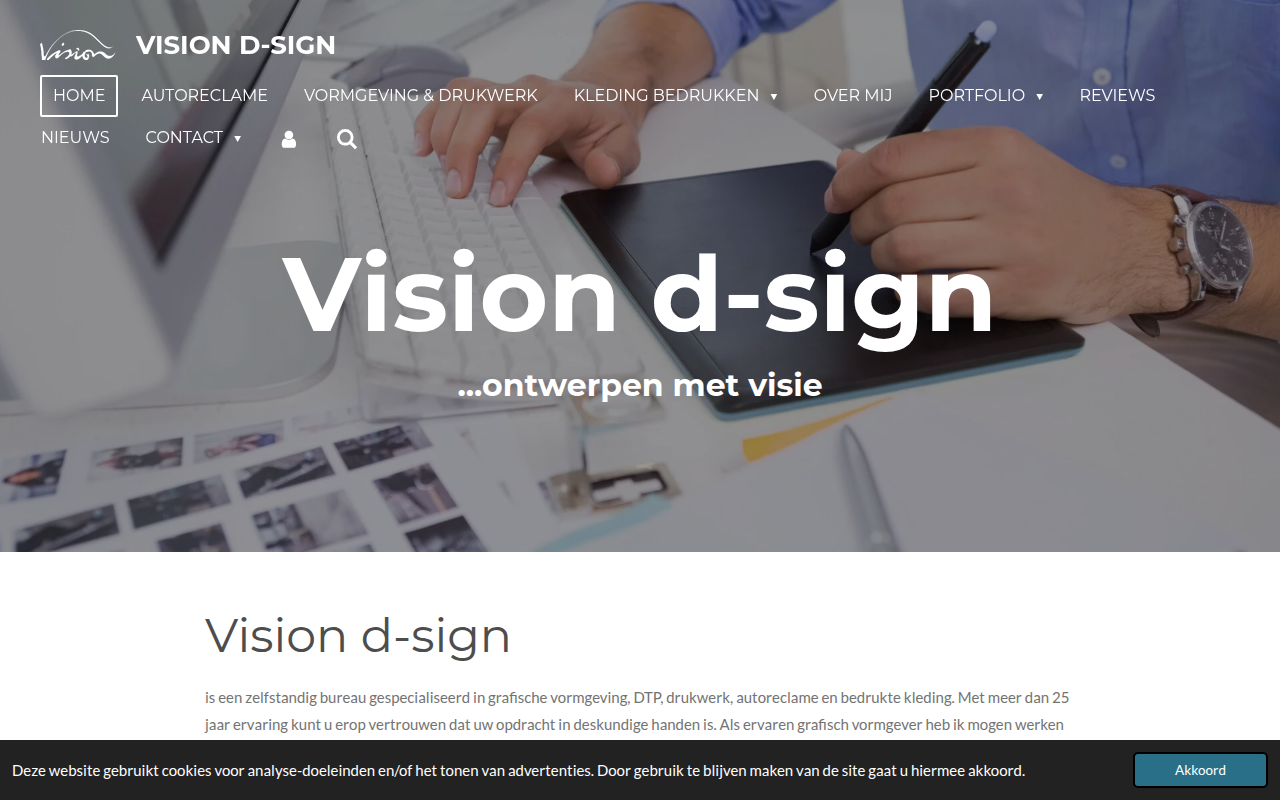 Screenshot van vision-d-sign.nl