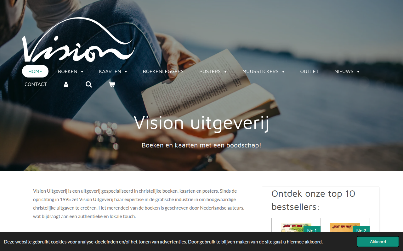 Screenshot van visionuitgeverij.nl
