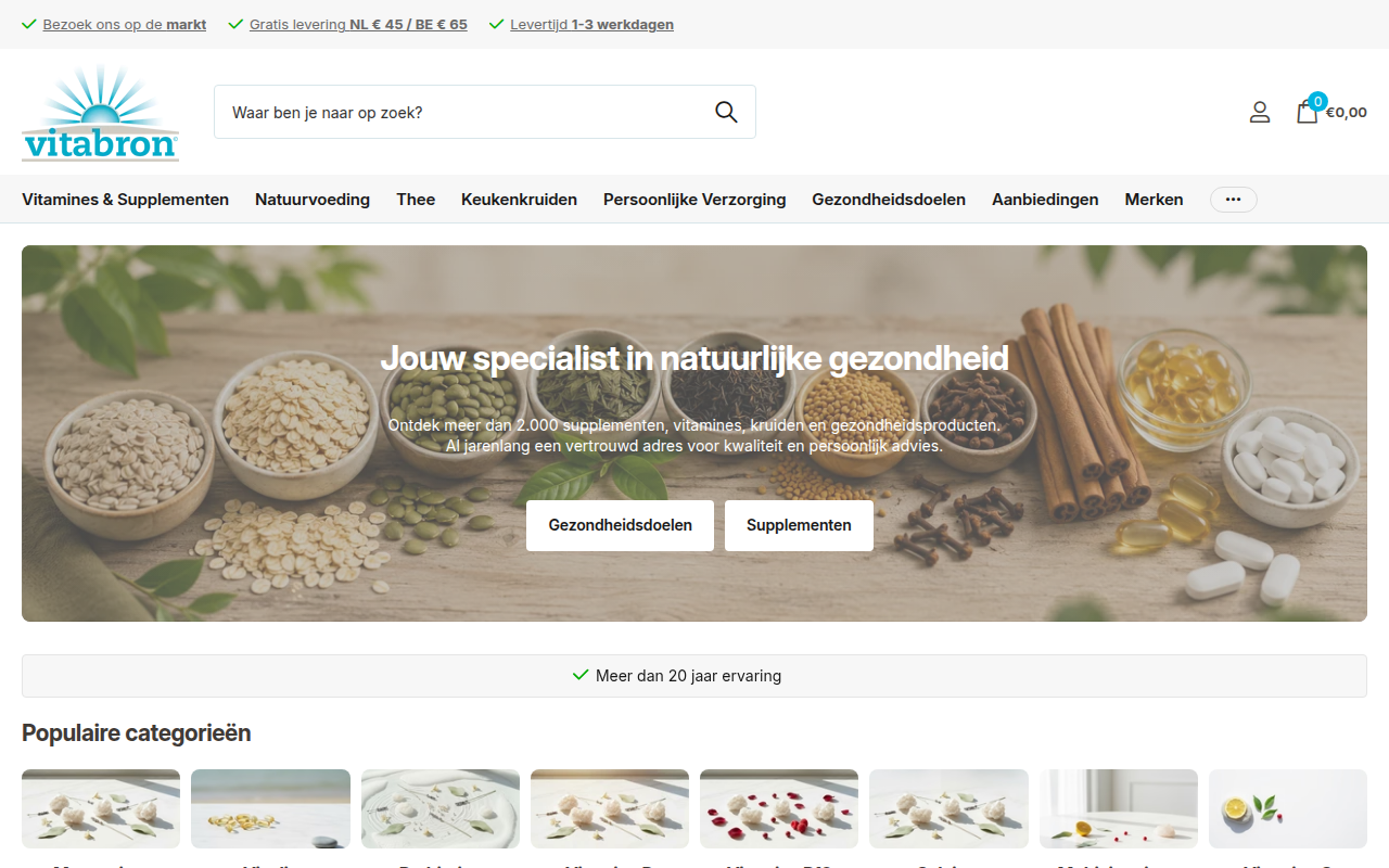 Screenshot van vitabron.nl
