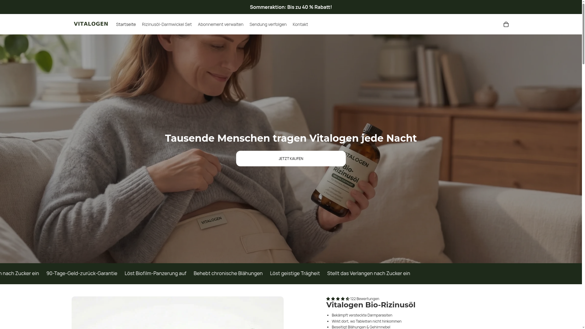 Screenshot van vitalogen.de