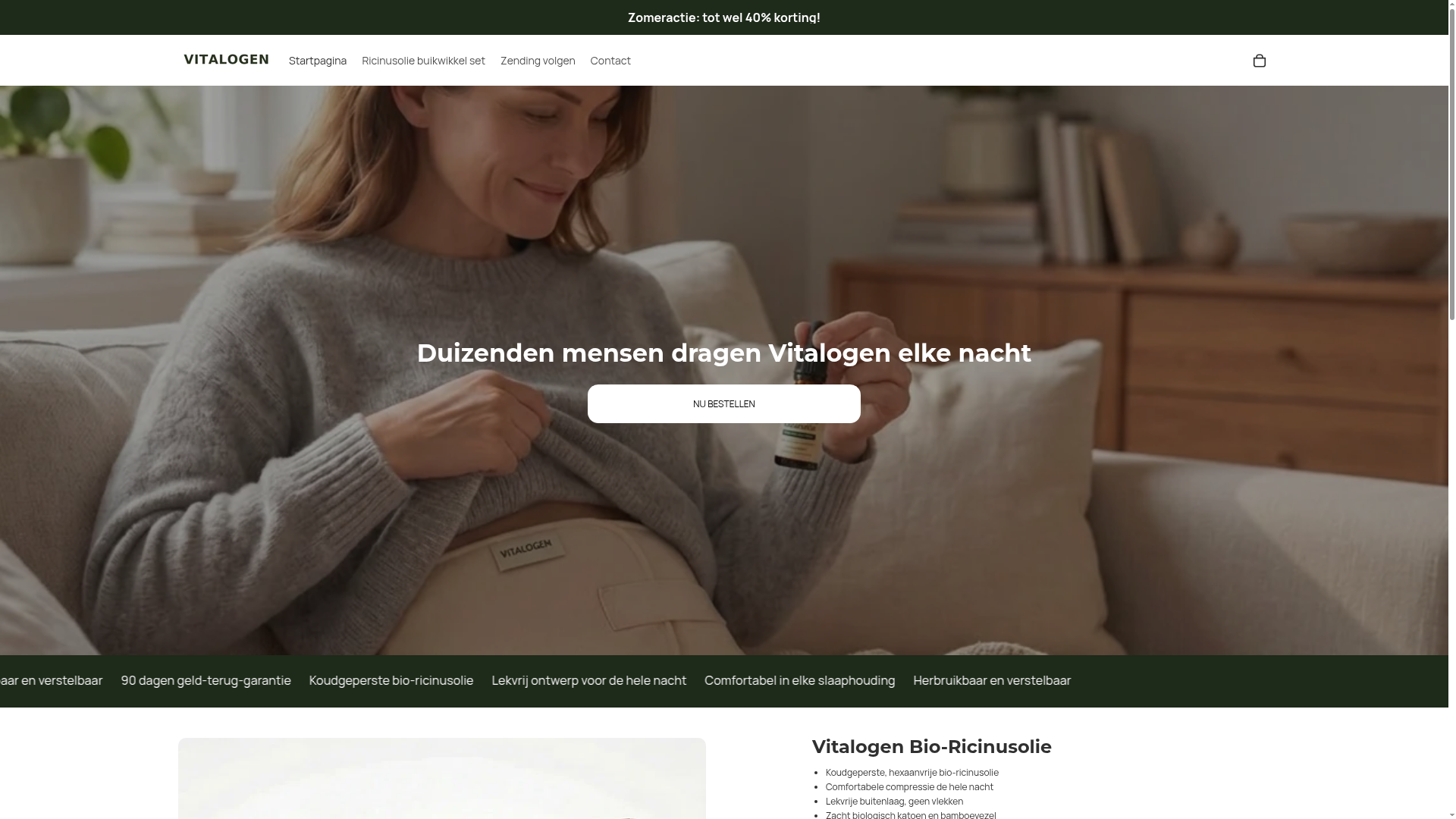 Screenshot van vitalogen.nl