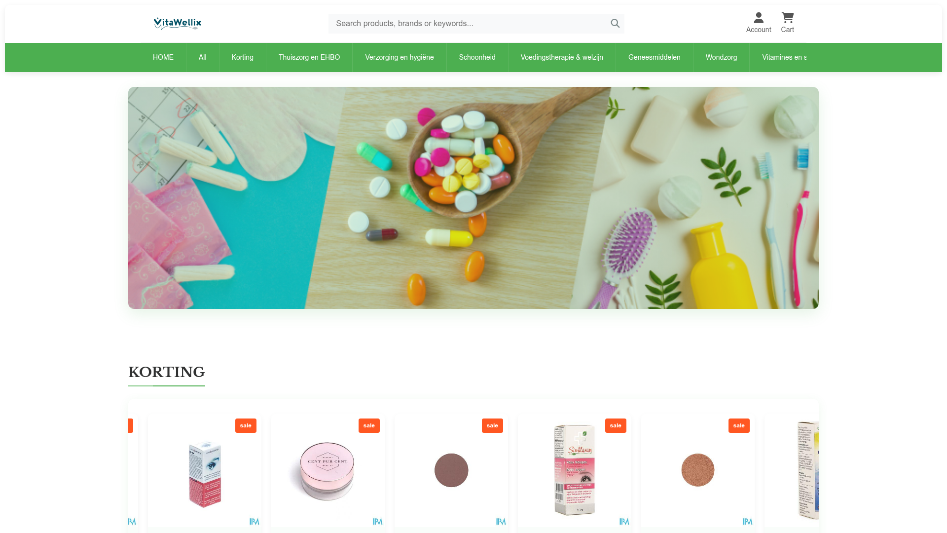 Screenshot van vitawellixbrand.com