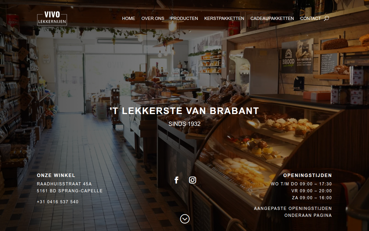 Screenshot van vivo-lekkernijen.nl