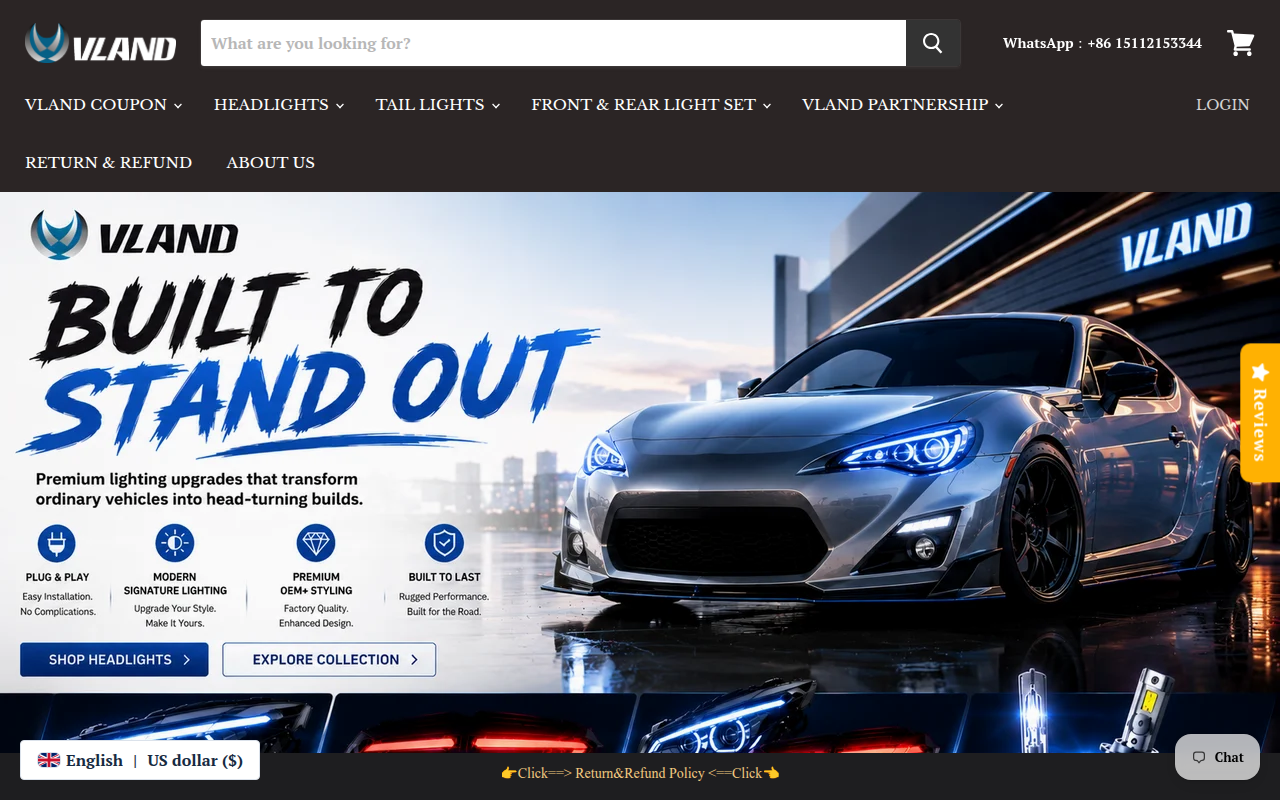 Screenshot van vland-official.com
