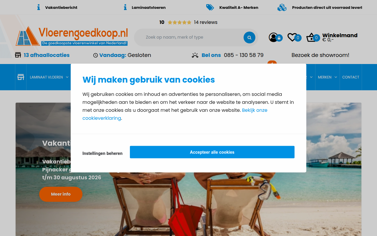 Screenshot van vloerengoedkoop.nl