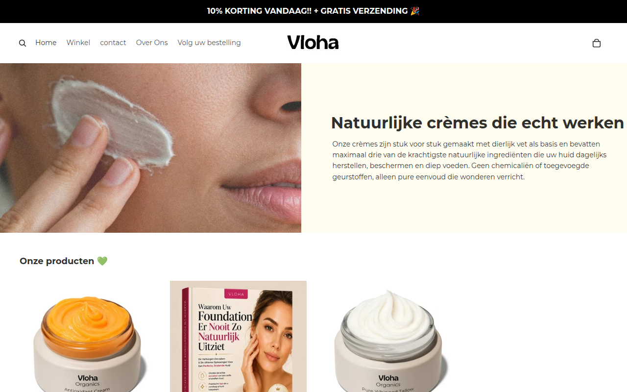 Screenshot van vloha.online