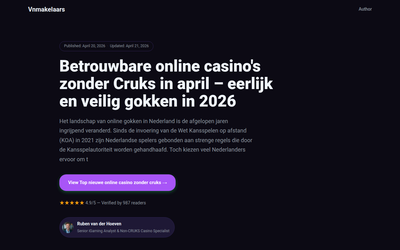 Screenshot van vnmakelaars.nl