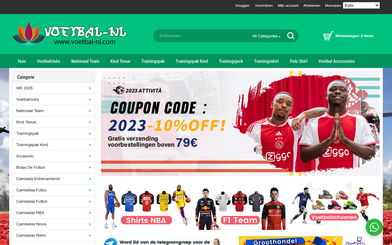 Screenshot van voetbal-nl.com