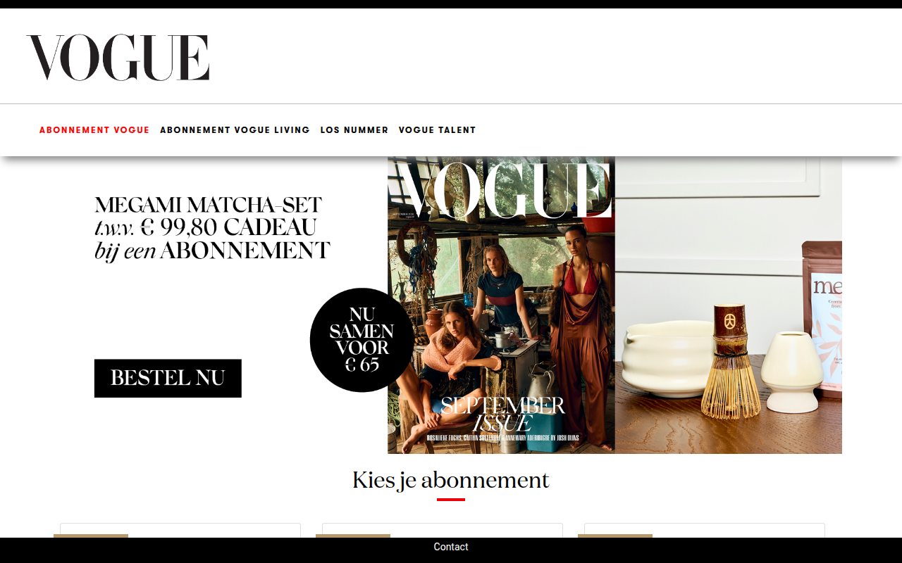 Screenshot van vogue-shop.nl