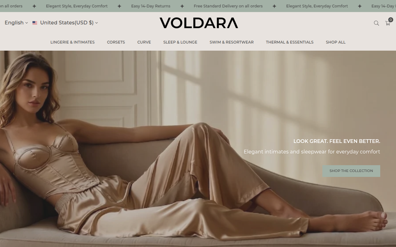 Screenshot van voldara.com