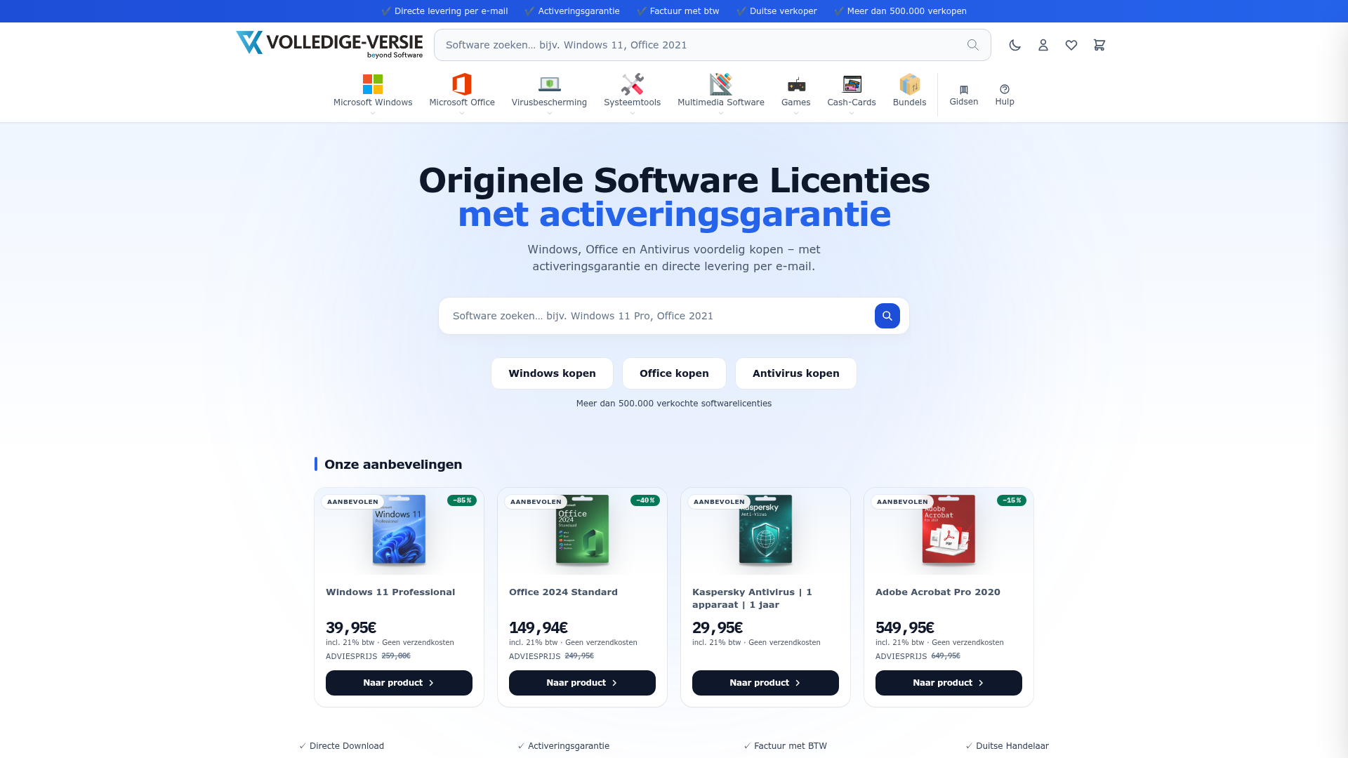 Screenshot van volledige-versie.nl