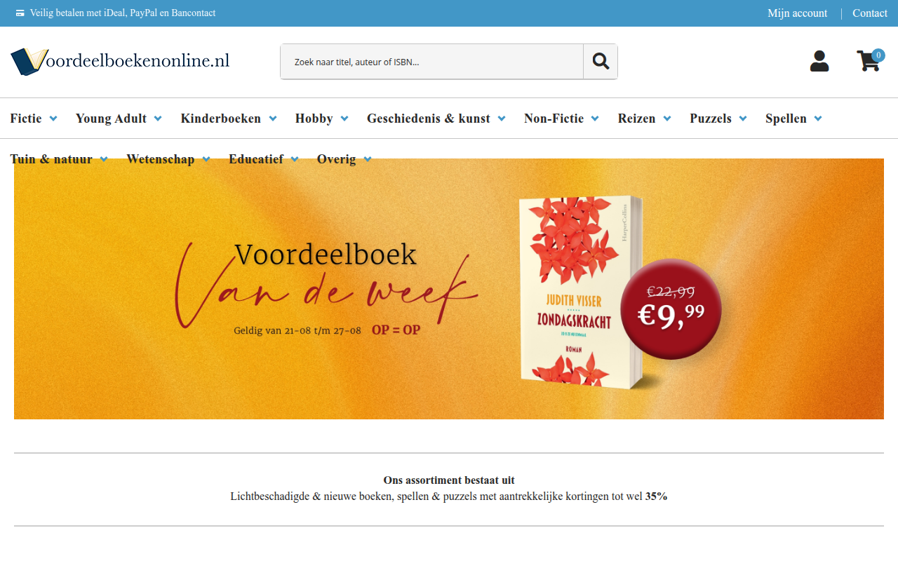 Screenshot van voordeelboekenonline.nl