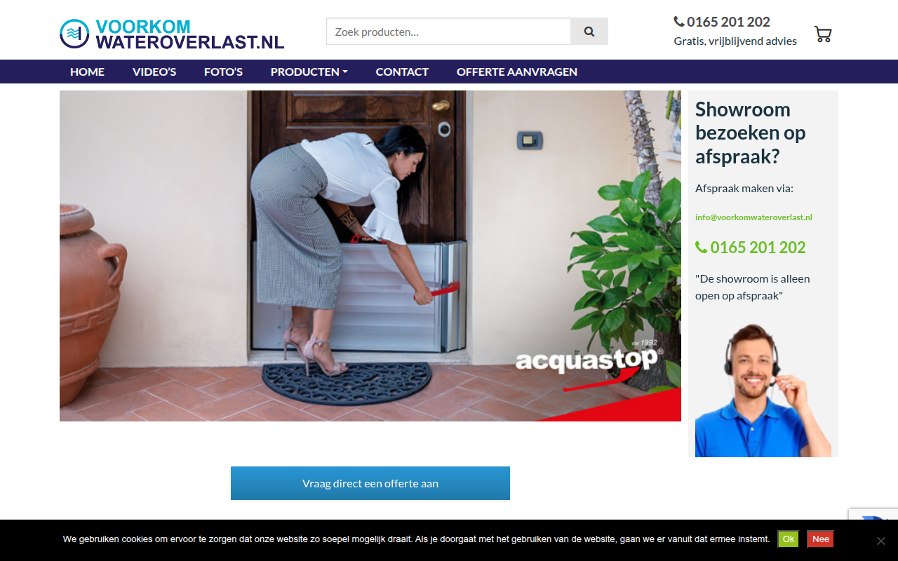 Screenshot van voorkomwateroverlast.nl