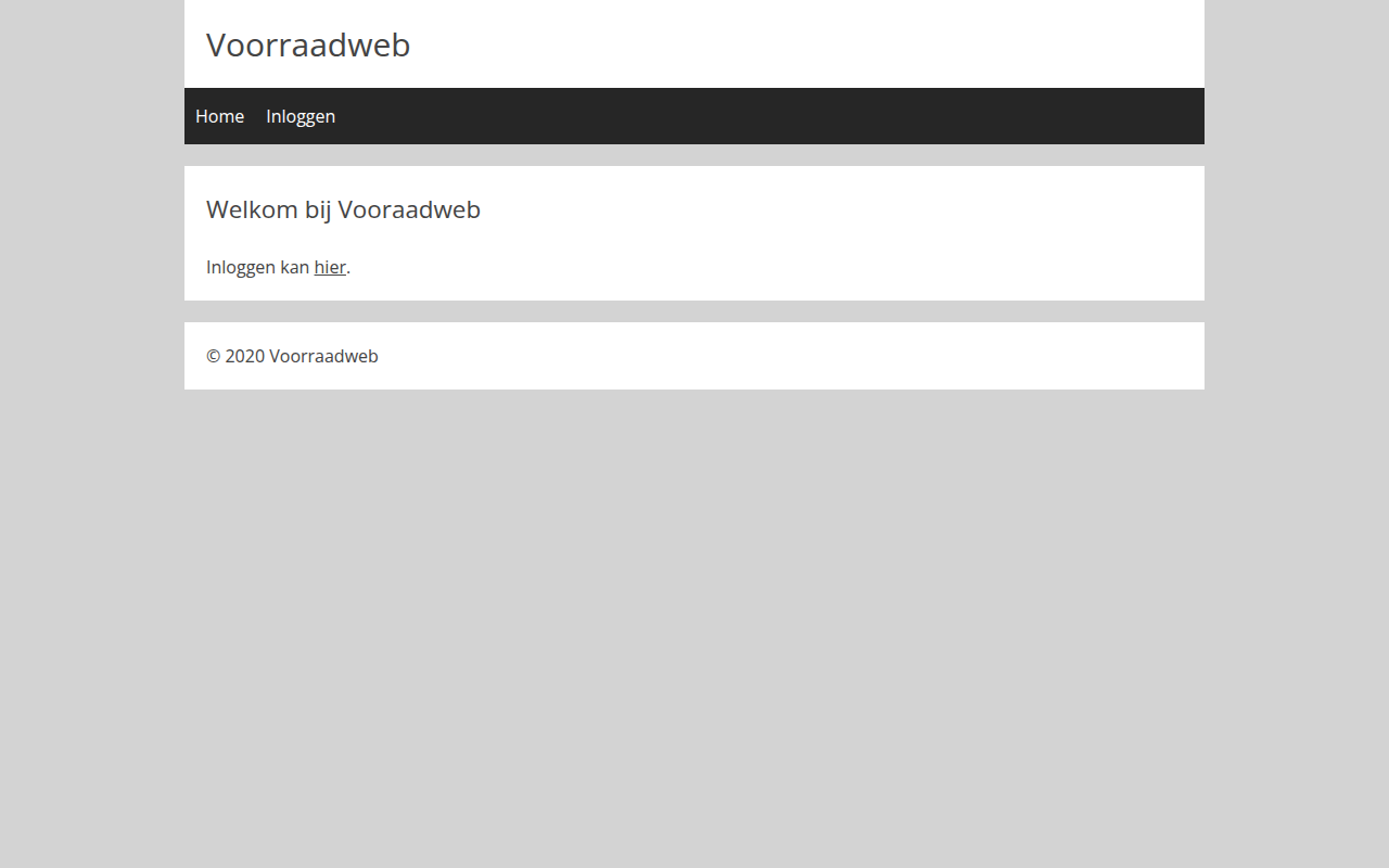Screenshot van voorraadweb.nl