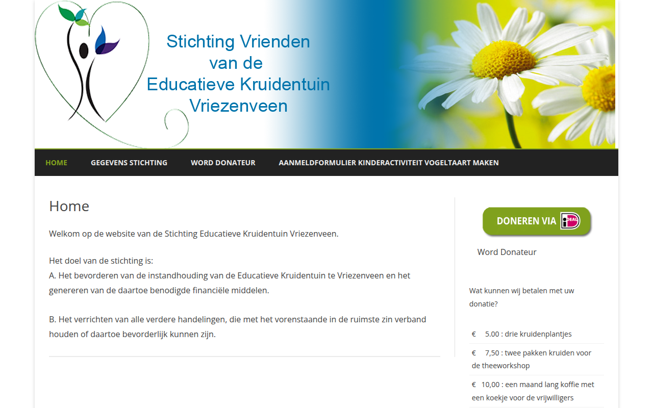 Screenshot van vriendenedutuin.nl