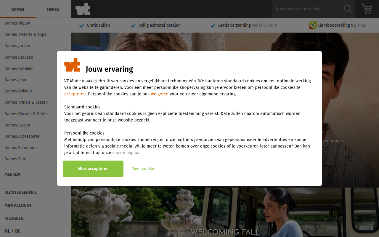 Screenshot van vtmode.nl