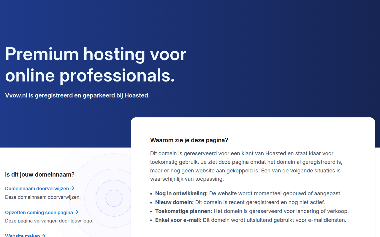 Screenshot van vvow.nl