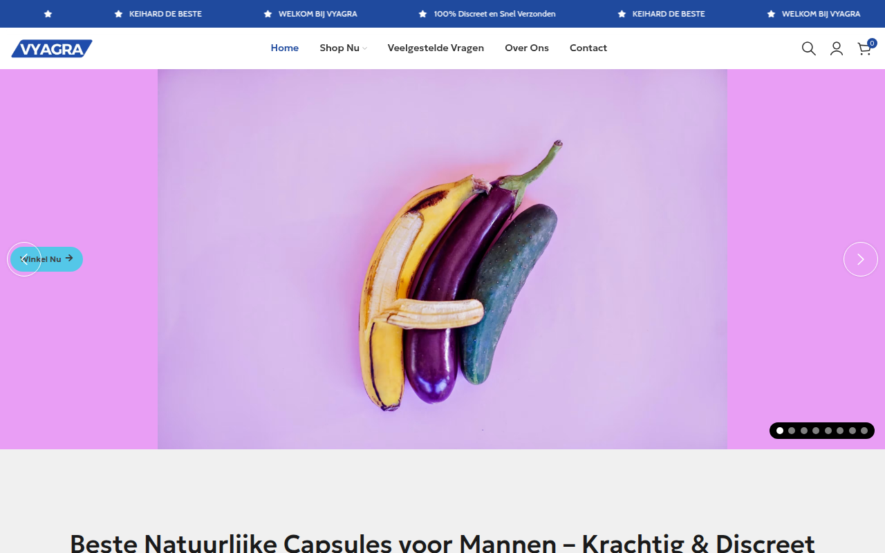Screenshot van vyagra.nl