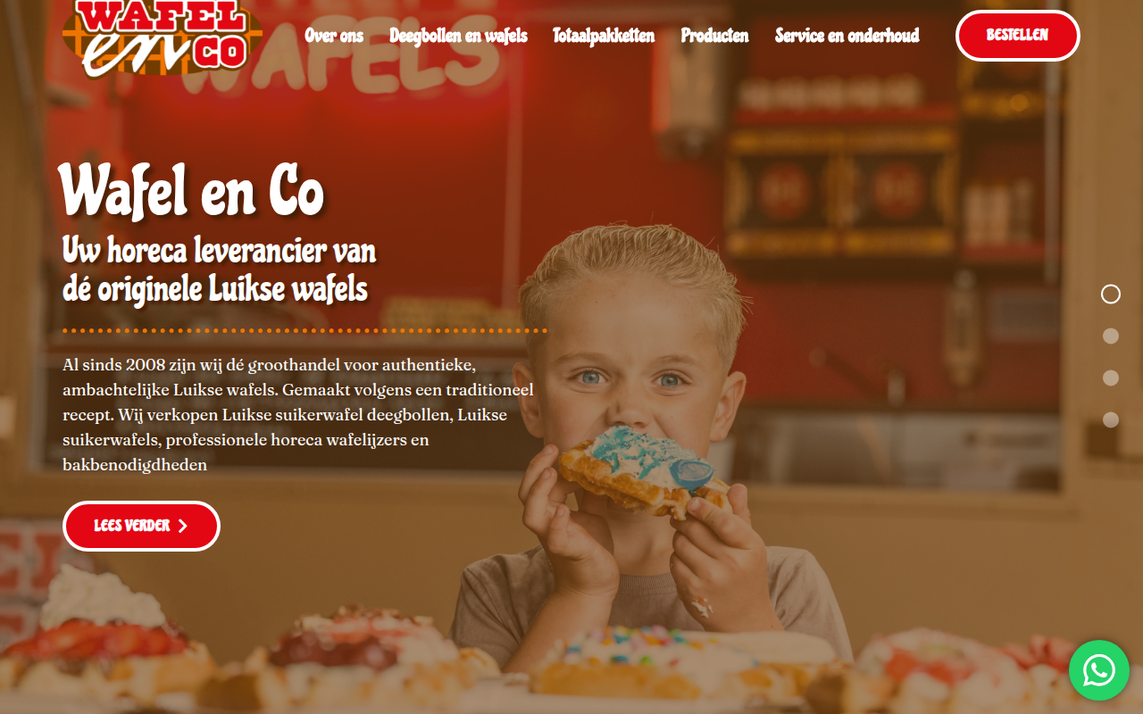 Screenshot van wafelenco.nl