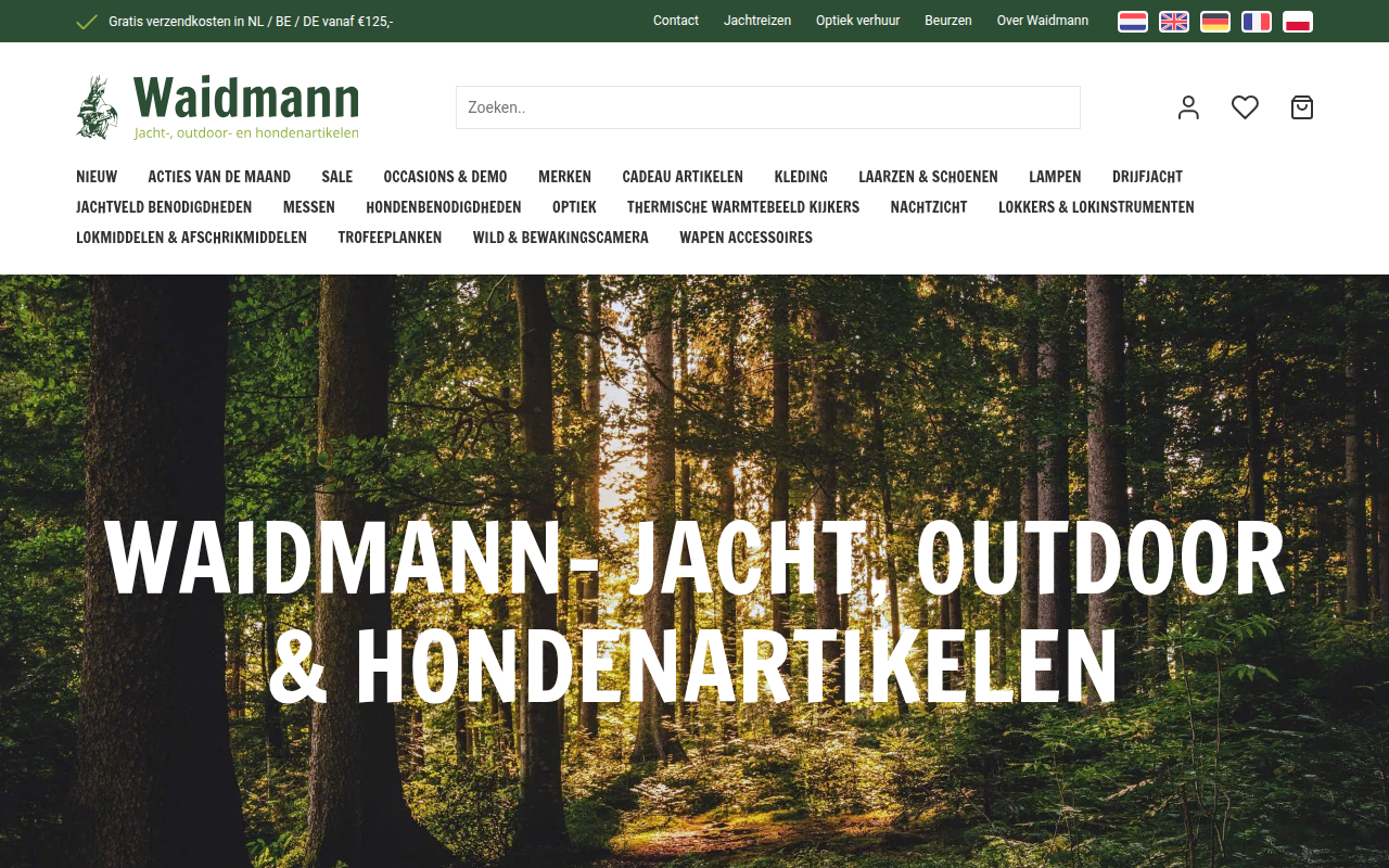 Screenshot van waidmann-shop.com