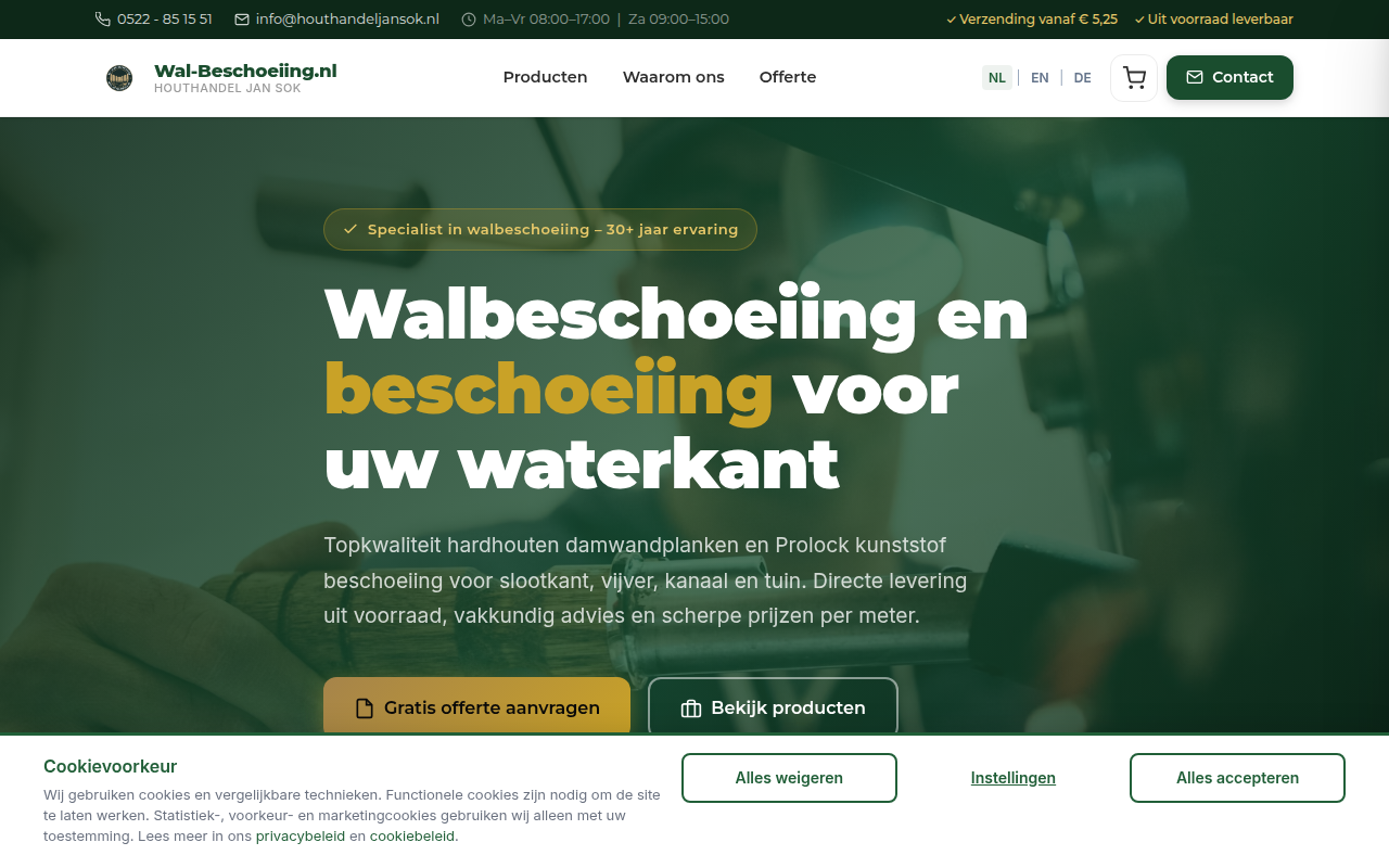 Screenshot van Wal-beschoeiing