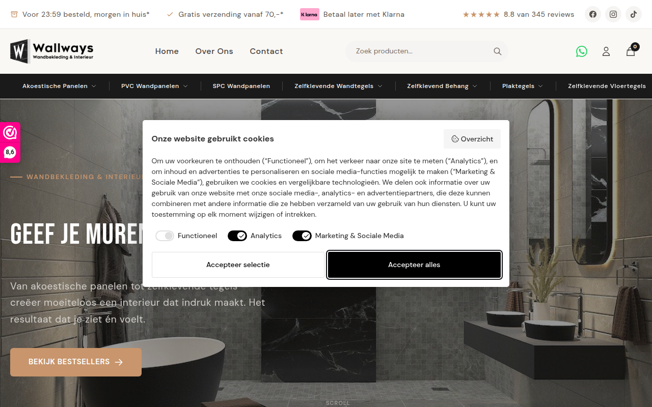 Screenshot van wallways.nl