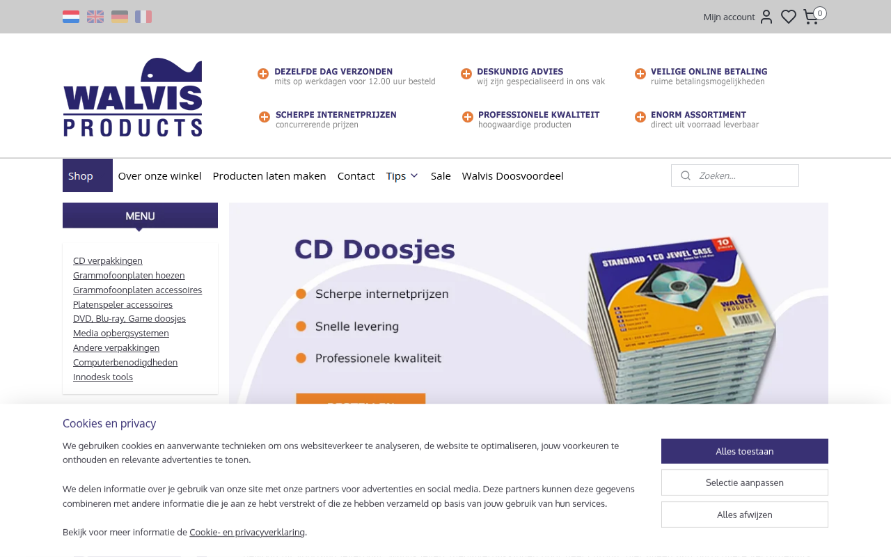 Screenshot van walvisproducts.nl