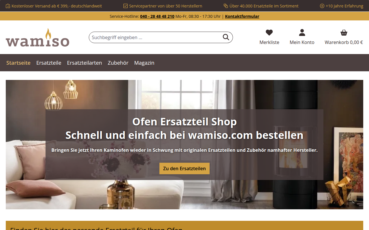 Screenshot van wamiso.com