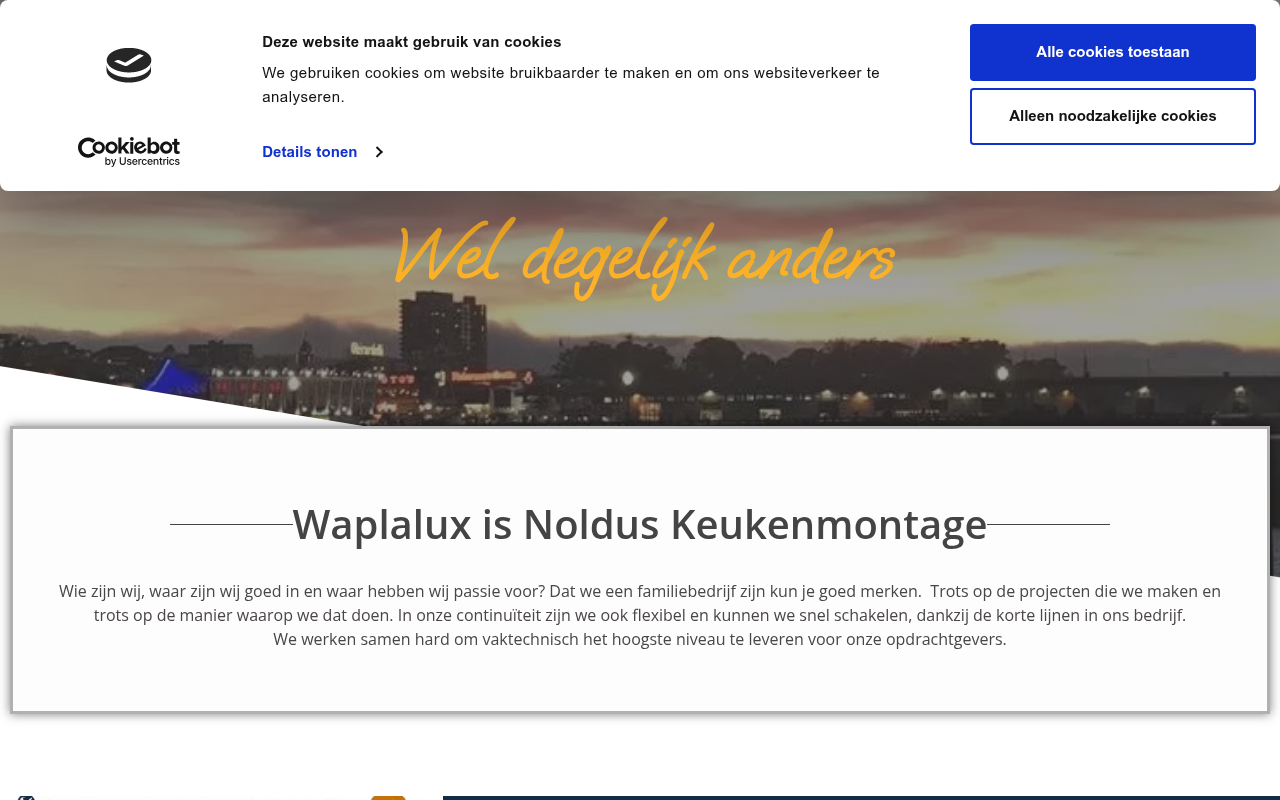 Screenshot van waplalux.nl