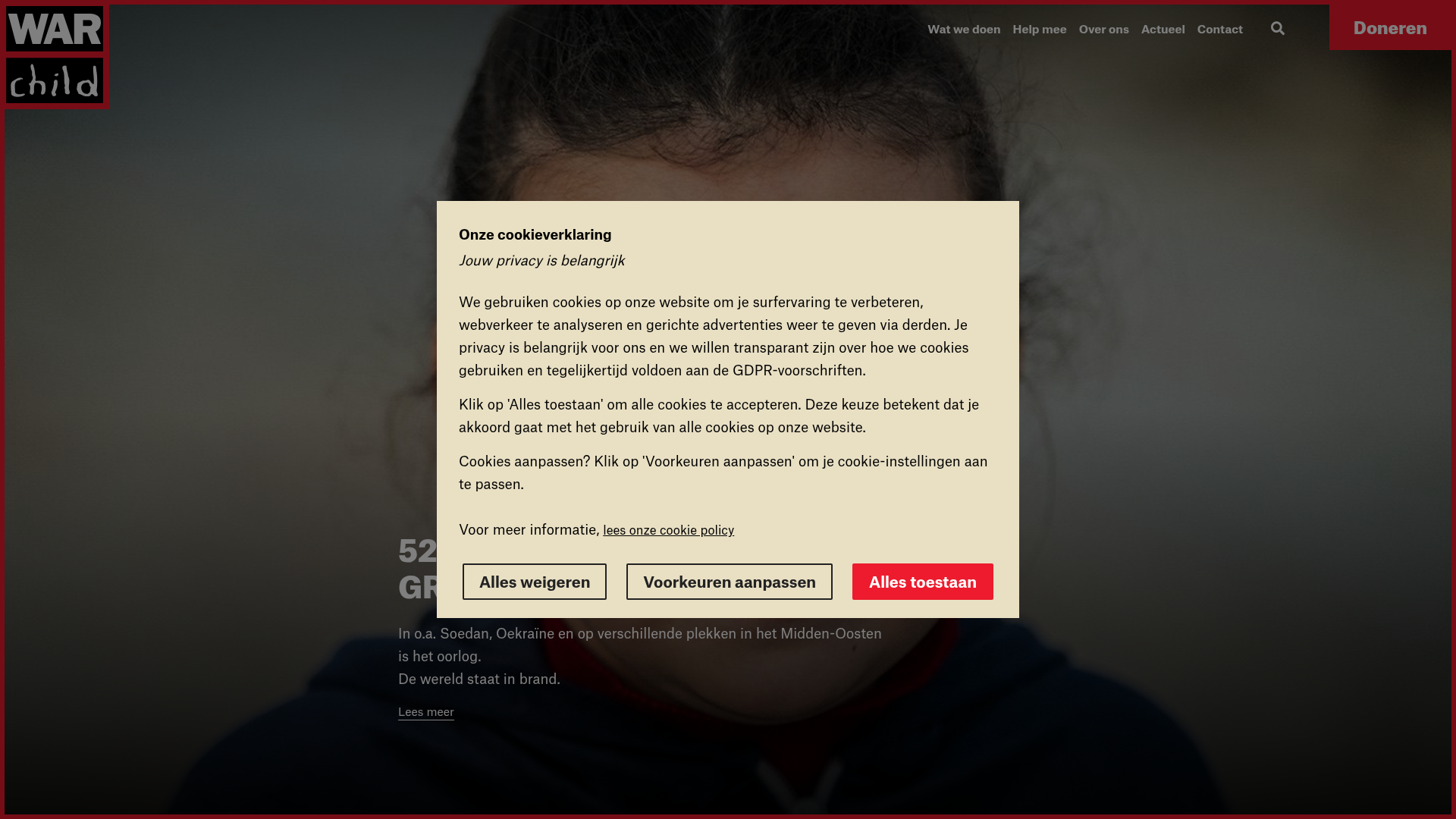 Screenshot van warchild.nl