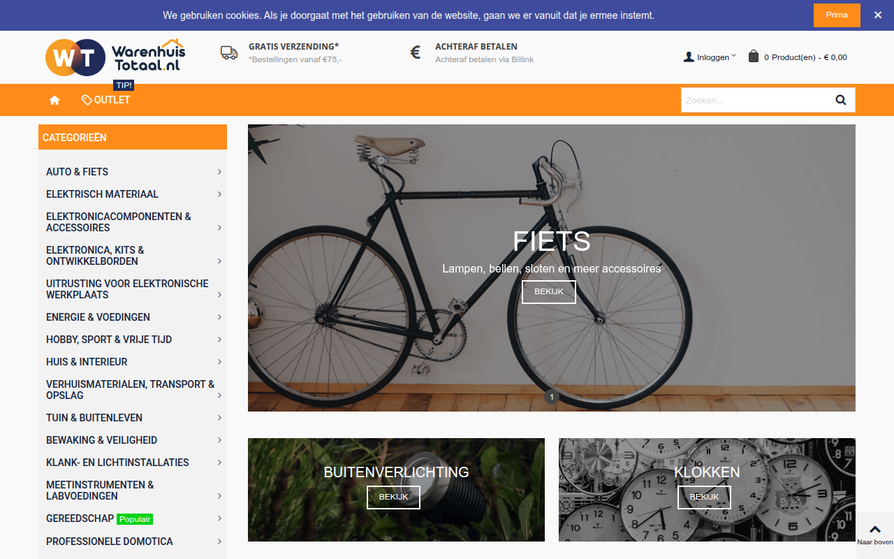 Screenshot van warenhuistotaal.nl