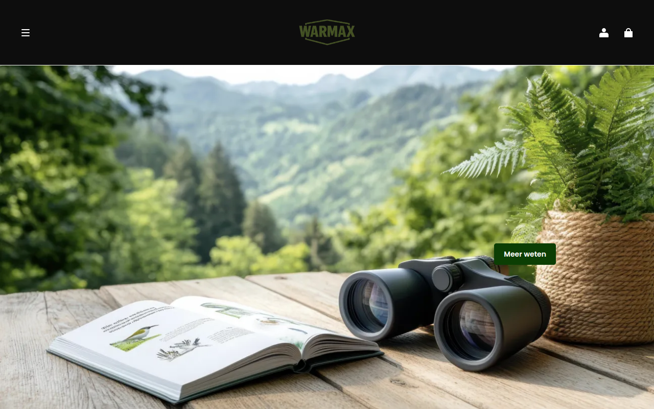 Screenshot van warmax.nl