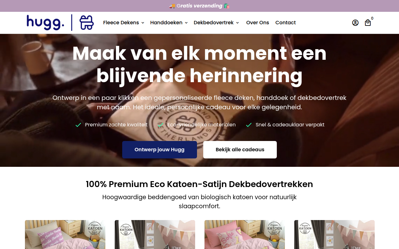 Screenshot van warmingblankets.nl