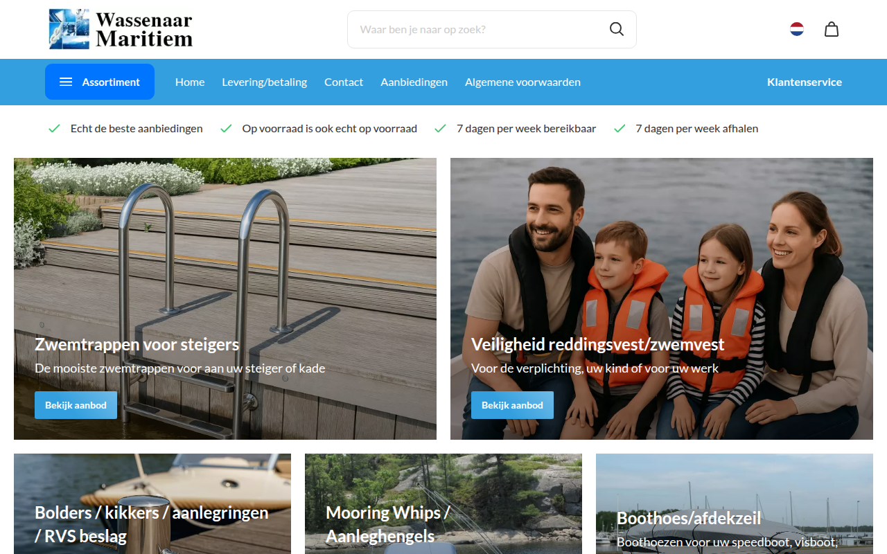 Screenshot van wassenaarmaritiem.nl